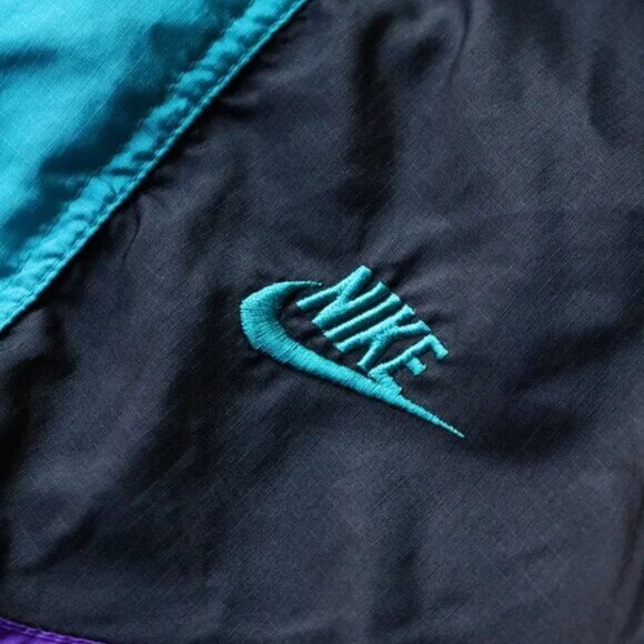 Vintage Nike Flight 90's retro royal color block nylon track jacket windbreaker - Picture 11 of 15